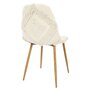 Voir la diapositive 6 : The Home Deco Factory Chaise Faro tissu et pieds métal imitation bois - Beige
