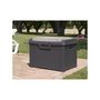 Voir la diapositive 5 : Toomax Coffre de jardin 125L Gris Anthracite avec Coussin Résine Effet rotin 73x50x49 cm Rangement Extérieur TOOMAX