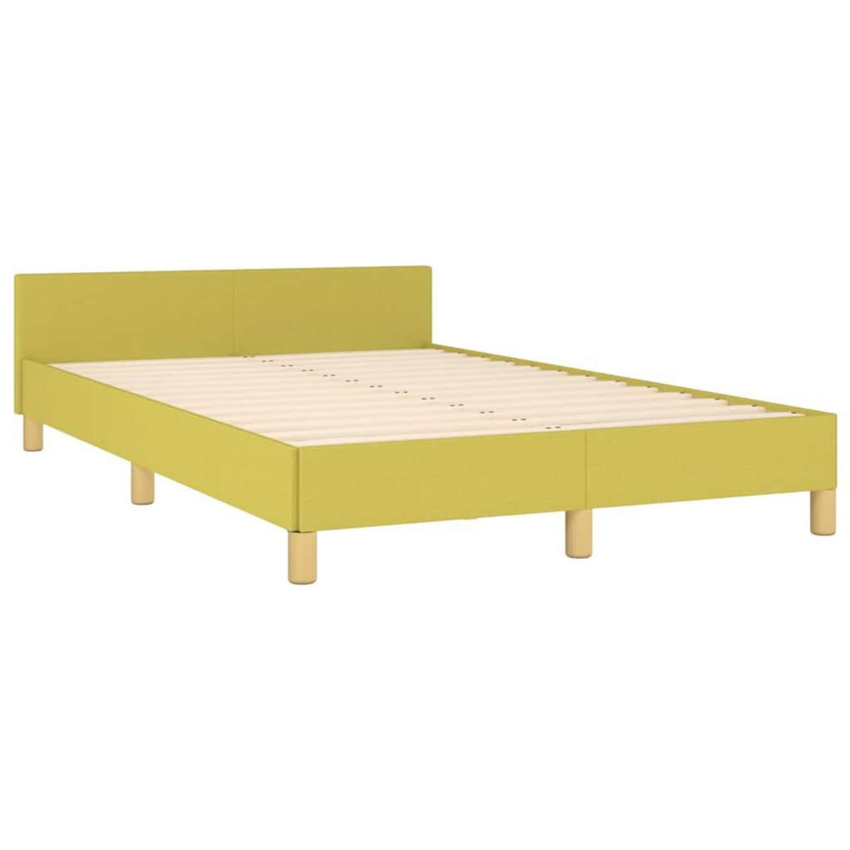 VIDAXL Cadre de lit sans matelas vert 120x200 cm tissu