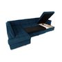 Voir la diapositive 3 : BEST MOBILIER Chuck - canapé panoramique xxl - convertible avec coffre - 7 places - gauche