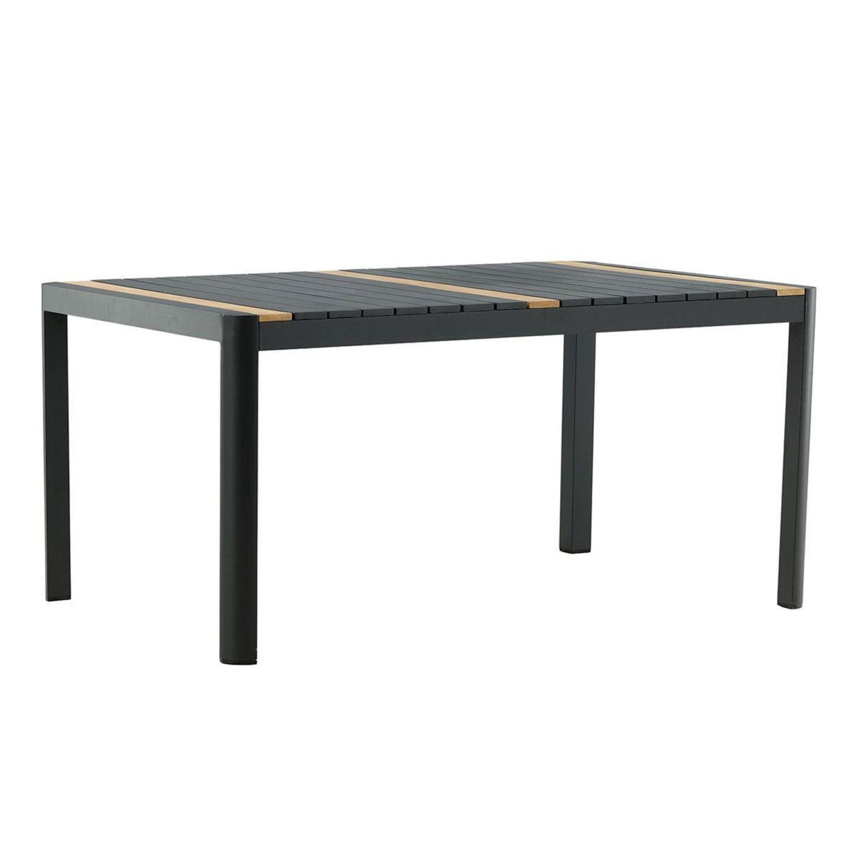 Paris Prix Table de Jardin en Teck  Togo  150cm Noir