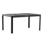 Paris Prix Table de Jardin en Teck  Togo  150cm Noir
