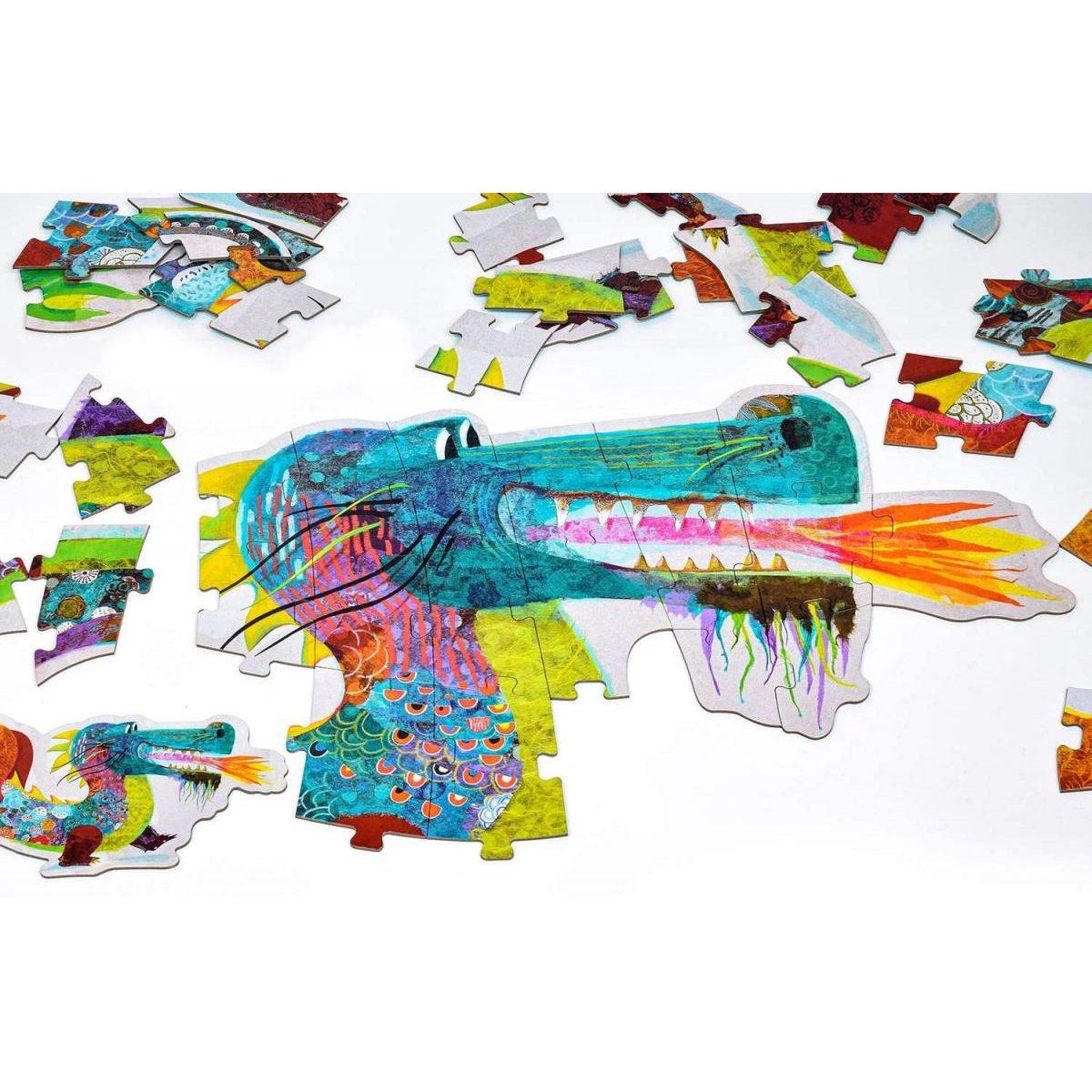 Voir la diapositive 3 : Djeco Puzzle geant leon le dragon