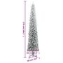 Voir la diapositive 6 : VIDAXL Sapin de Noël mince avec support et flocon de neige 270 cm PVC
