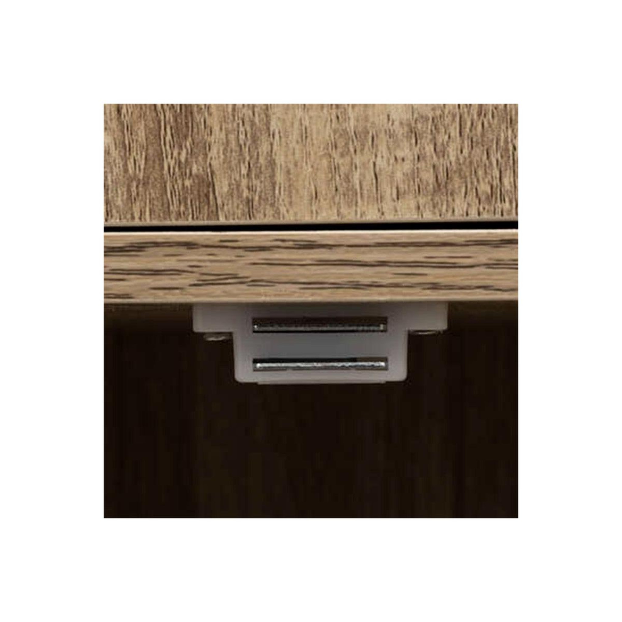 Voir la diapositive 5 : FIVE Etagère 3 cases de rangement avec portes mix n' modul - longueur 34,50 cm x hauteur 100,50 cm - marron