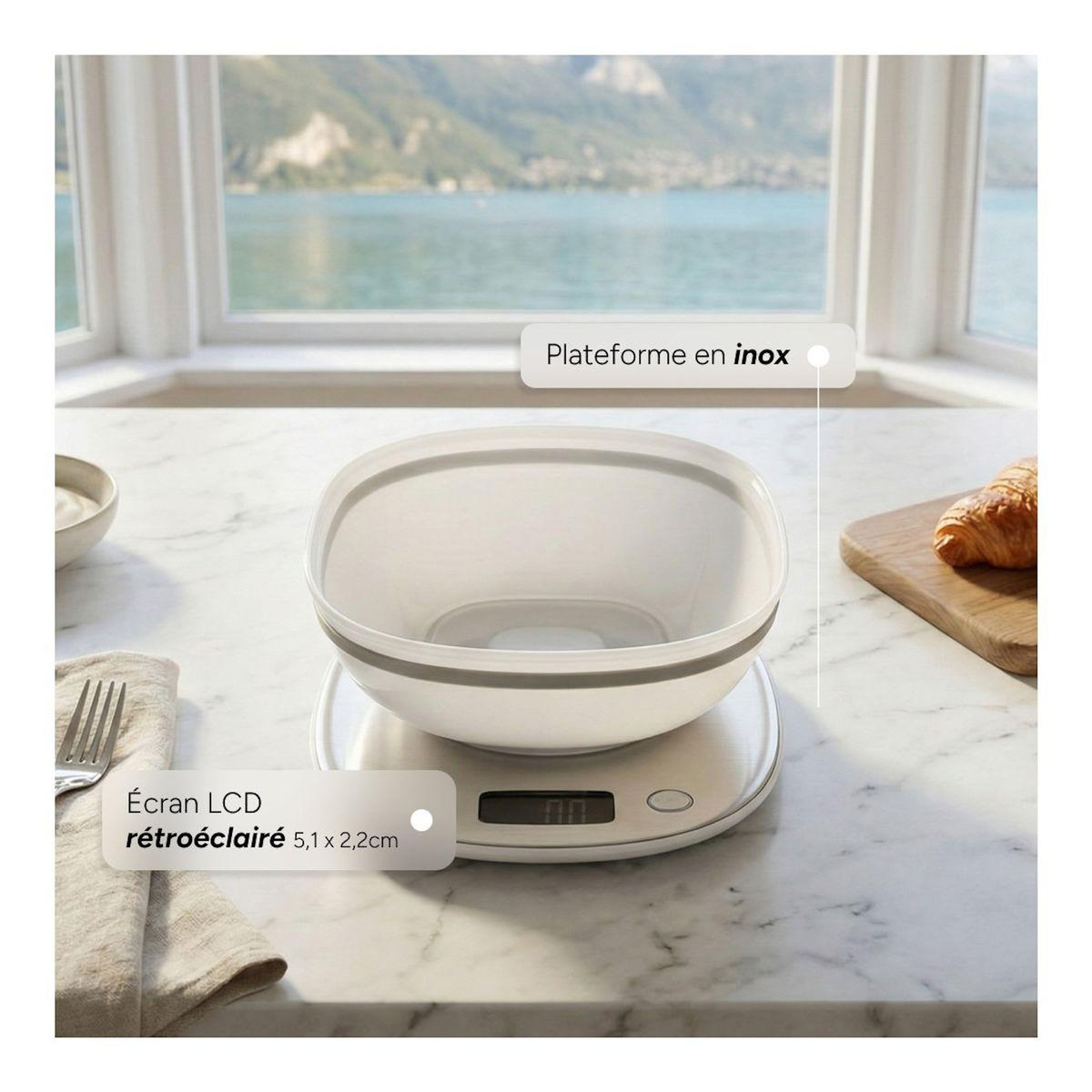 Terraillon Balance de cuisine MACARON+ GLACEE BOL 15254