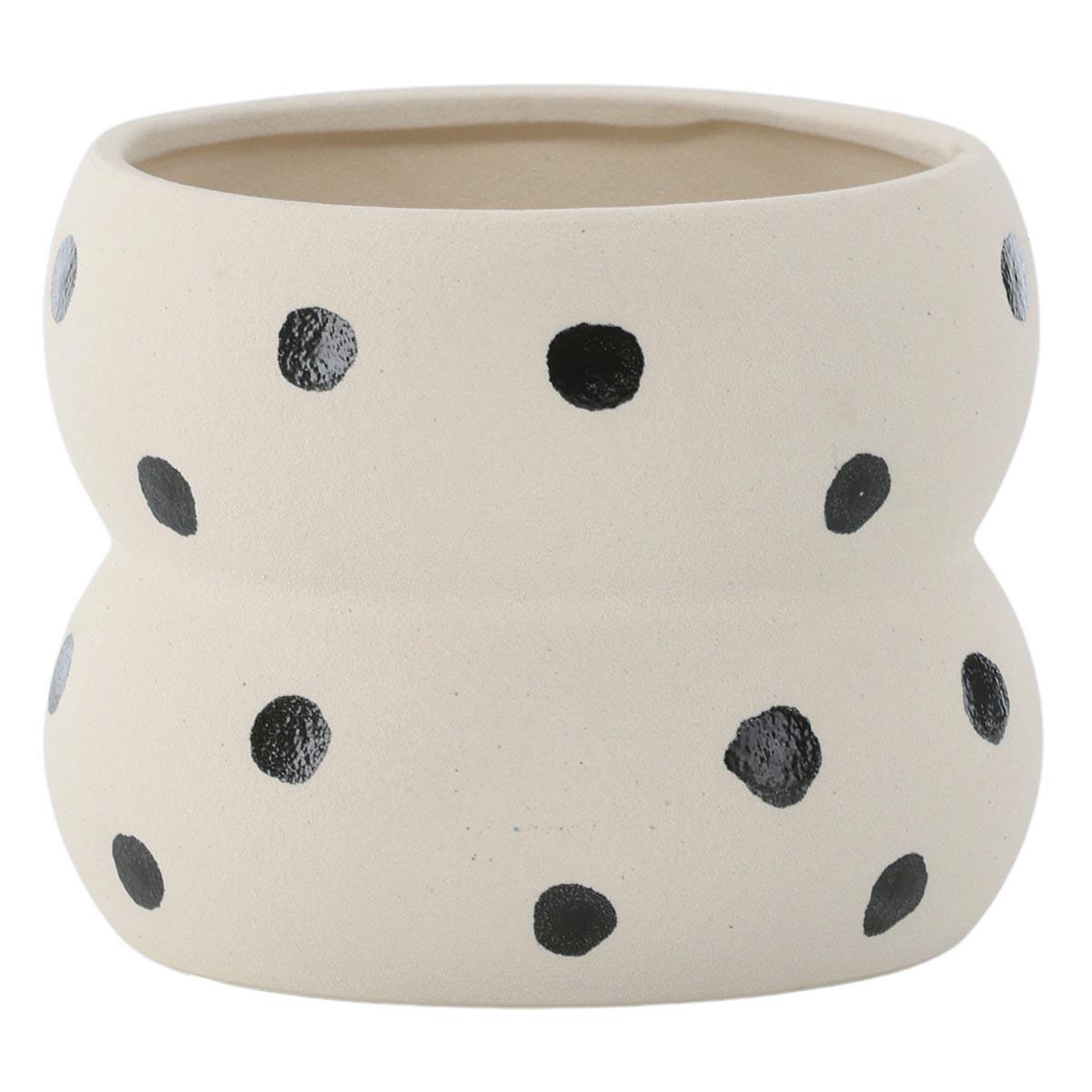 Paris Prix Pot Déco en Céramique  Dapne  16cm Blanc & Noir
