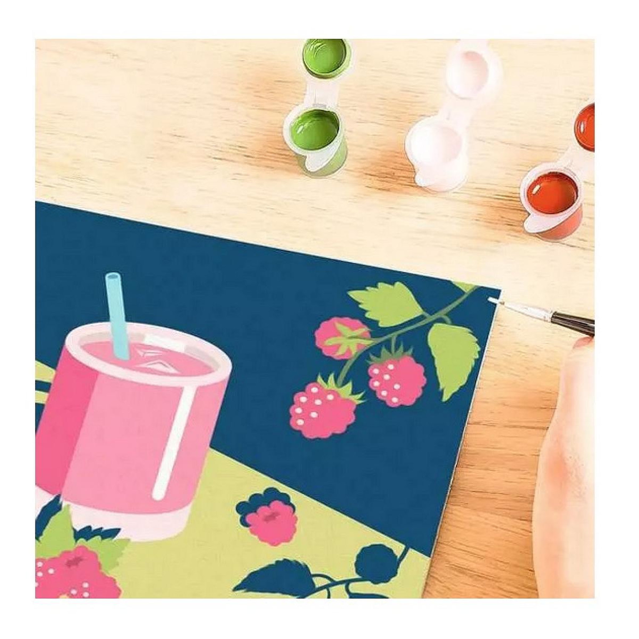 Voir la diapositive 2 : RAVENSBURGER Peinture au numero CreArt - 20x20cm - Drink Raspberry