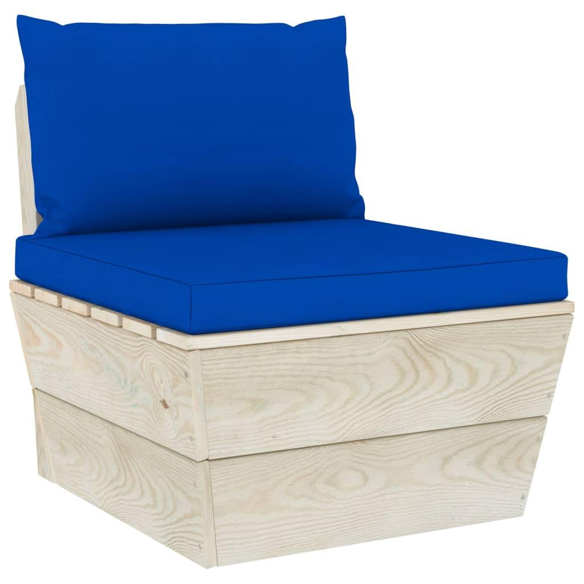 Voir la diapositive 4 : VIDAXL Salon de jardin palette 6 pcs avec coussins bois d'epicea
