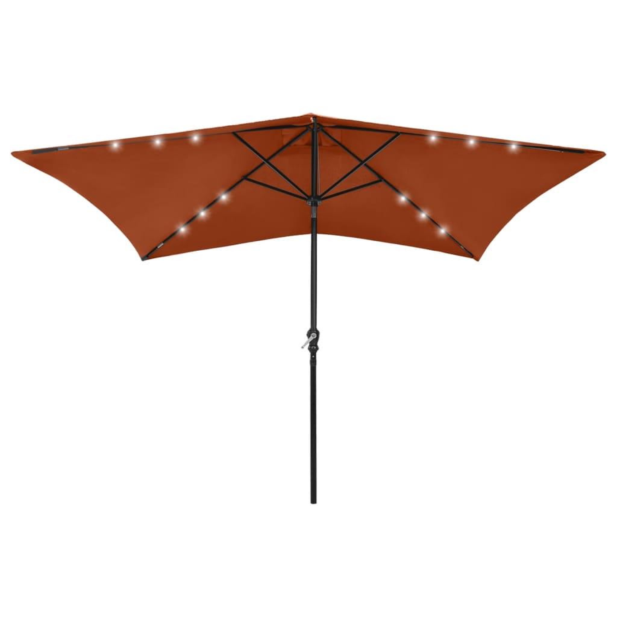 Voir la diapositive 1 : VIDAXL Parasol de jardin avec LED et mat en acier terre cuite 2x3 m