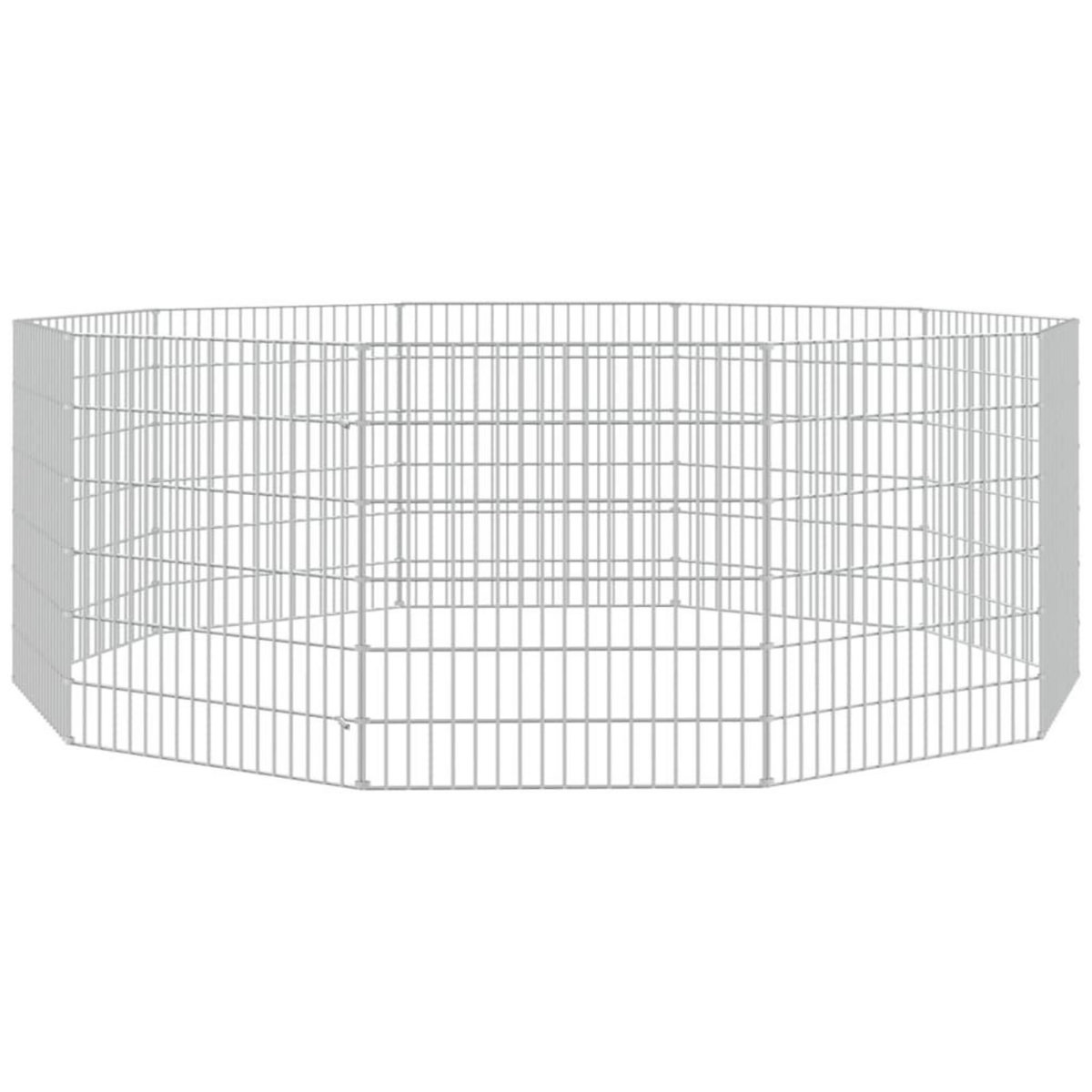 VIDAXL Enclos d'animaux en liberte 10 panneaux 54x60 cm fer galvanise