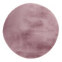 Voir la diapositive 1 : Paris Prix Tapis Uni Rond Doux à Poils Longs  Rabbit  Rose