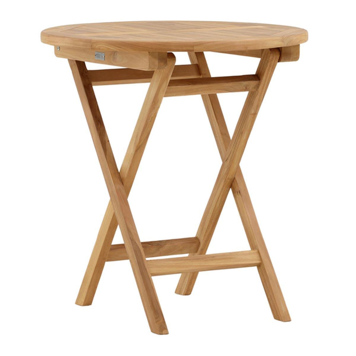 Paris Prix Table de Jardin Ronde en Teck  Kenya  70cm Naturel