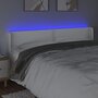 Voir la diapositive 4 : VIDAXL Tete de lit a LED Blanc 183x16x78/88 cm Similicuir