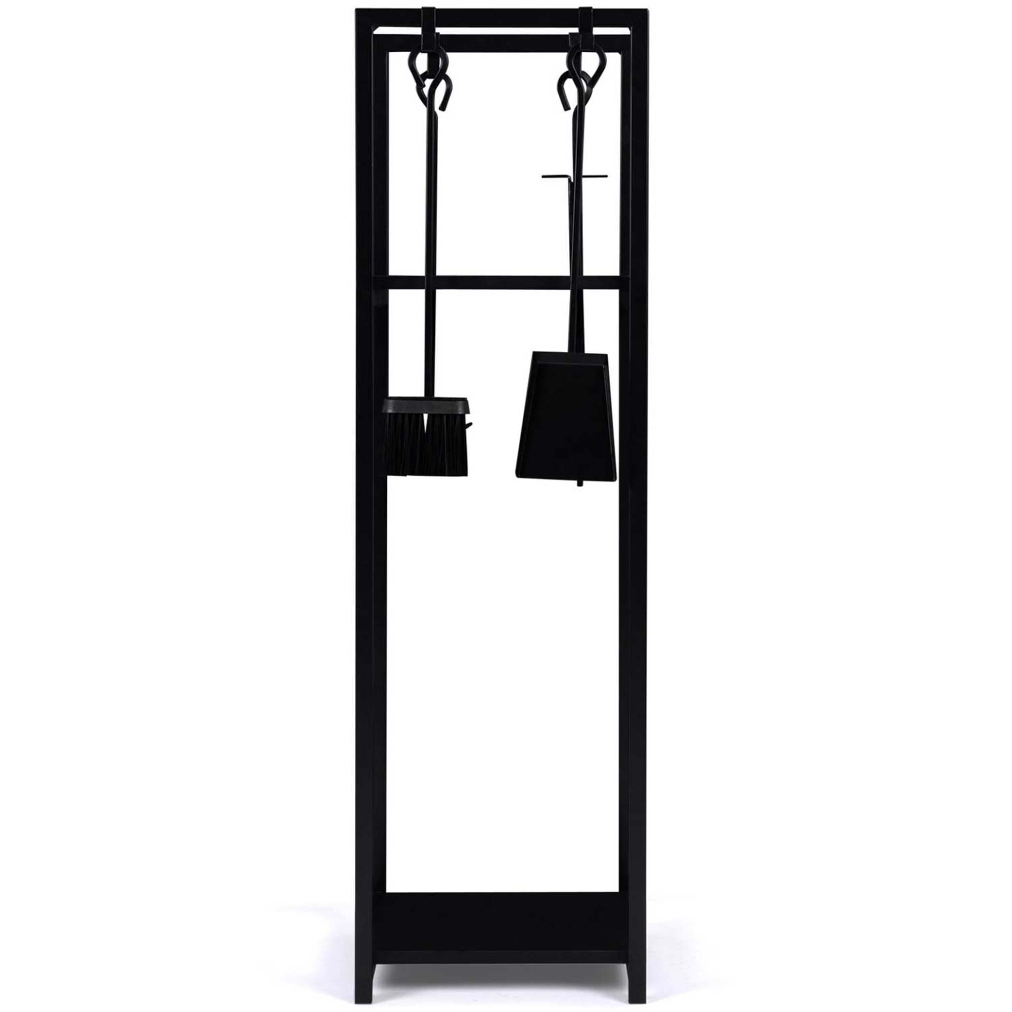 Voir la diapositive 3 : ID MARKET Range bûches vertical avec accessoires 2 étagères h.112 cm pour cheminée