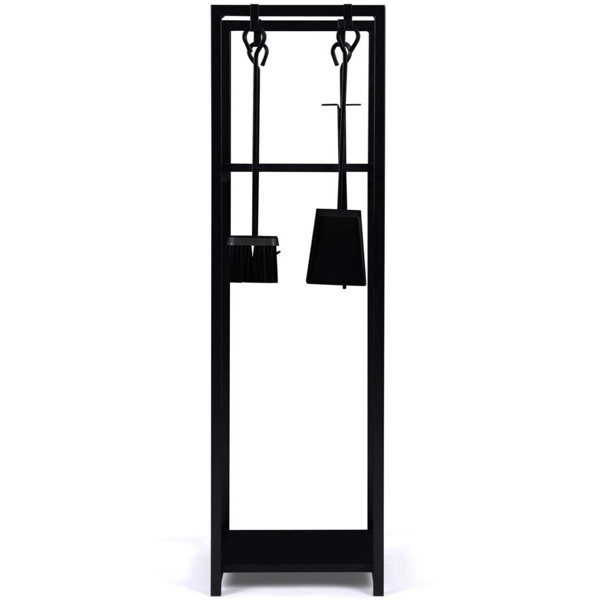 ID MARKET Range bûches vertical avec accessoires 2 étagères H.112 CM pour cheminée