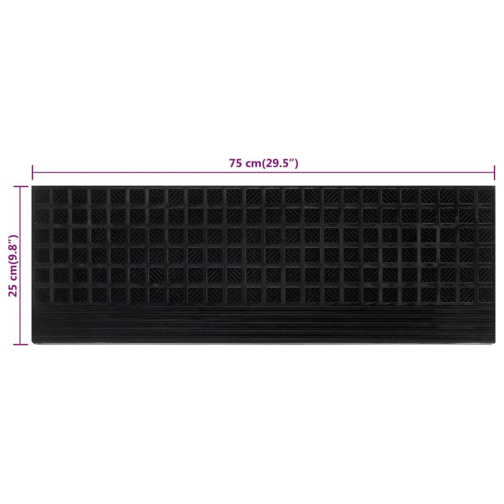 Voir la diapositive 6 : VIDAXL Marches d'escalier 10 pcs 25x75 cm caoutchouc