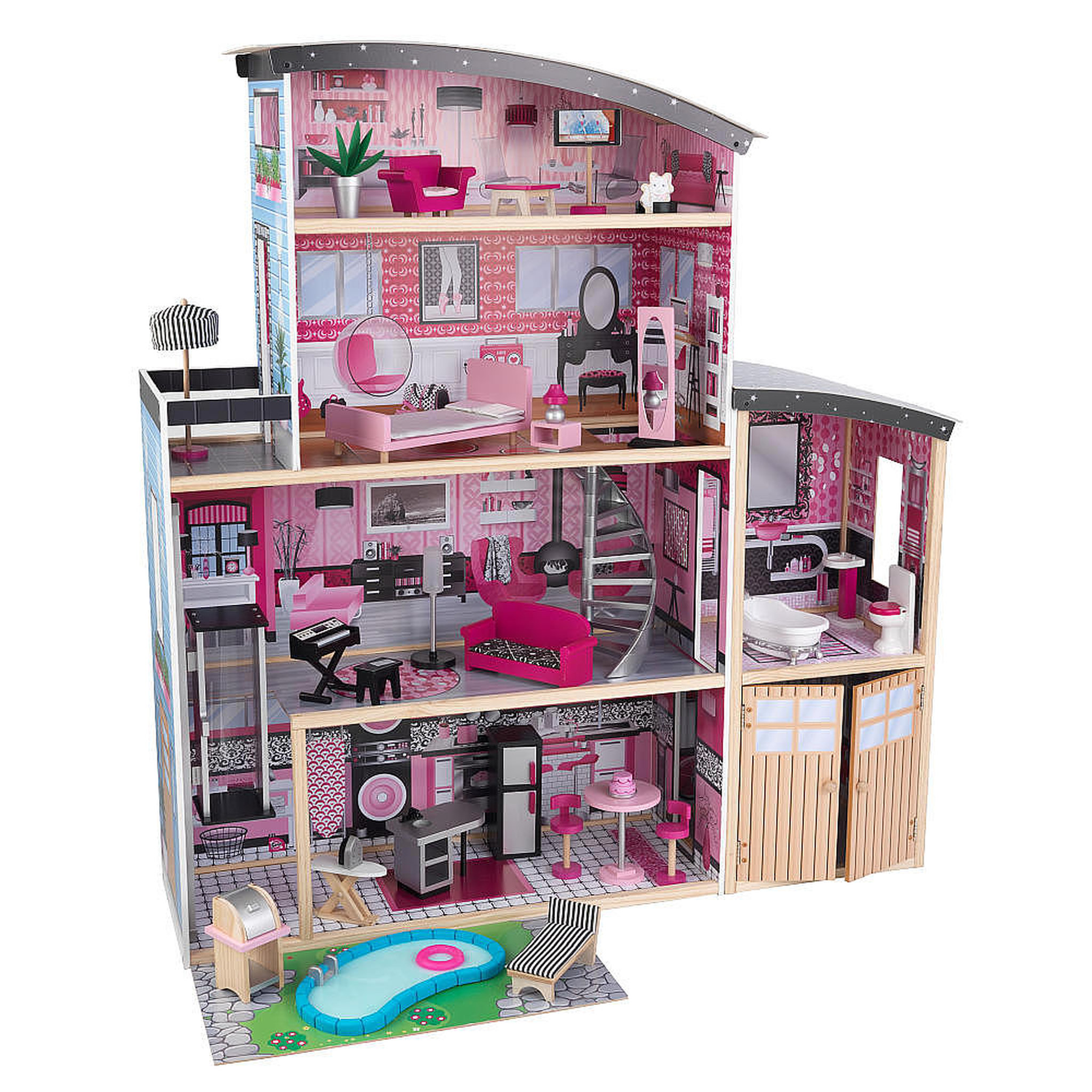 Voir la diapositive 1 : Kidkraft Maison de poupée bois Sparkle