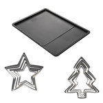 ZENKER Ensemble avec plaque à pâtisserie extensible et 10 emporte-pièces Zenker