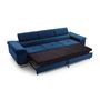 Voir la diapositive 2 : BEST MOBILIER Pablo - canapé 3 places - convertible avec têtières réglables - en velours
