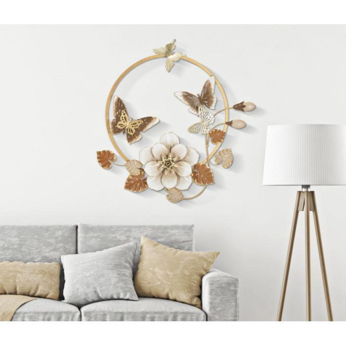 Paris Prix Décoration Murale Ronde en Métal  Rouns  63cm Multicolore