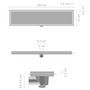 Voir la diapositive 6 : VIDAXL Drain de douche avec couvercle 2en1 103x14 cm Acier inoxydable