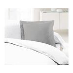 LOVELY HOME LOVELY HOME Lot de 2 Taies dOreillers 100% coton 63x63 cm - Gris clair