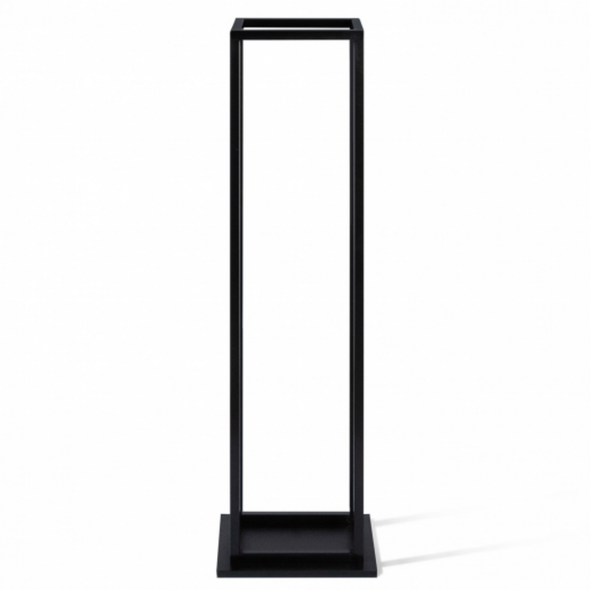ID MARKET Range bûches vertical acier noir avec étagère H.112 CM pour cheminée