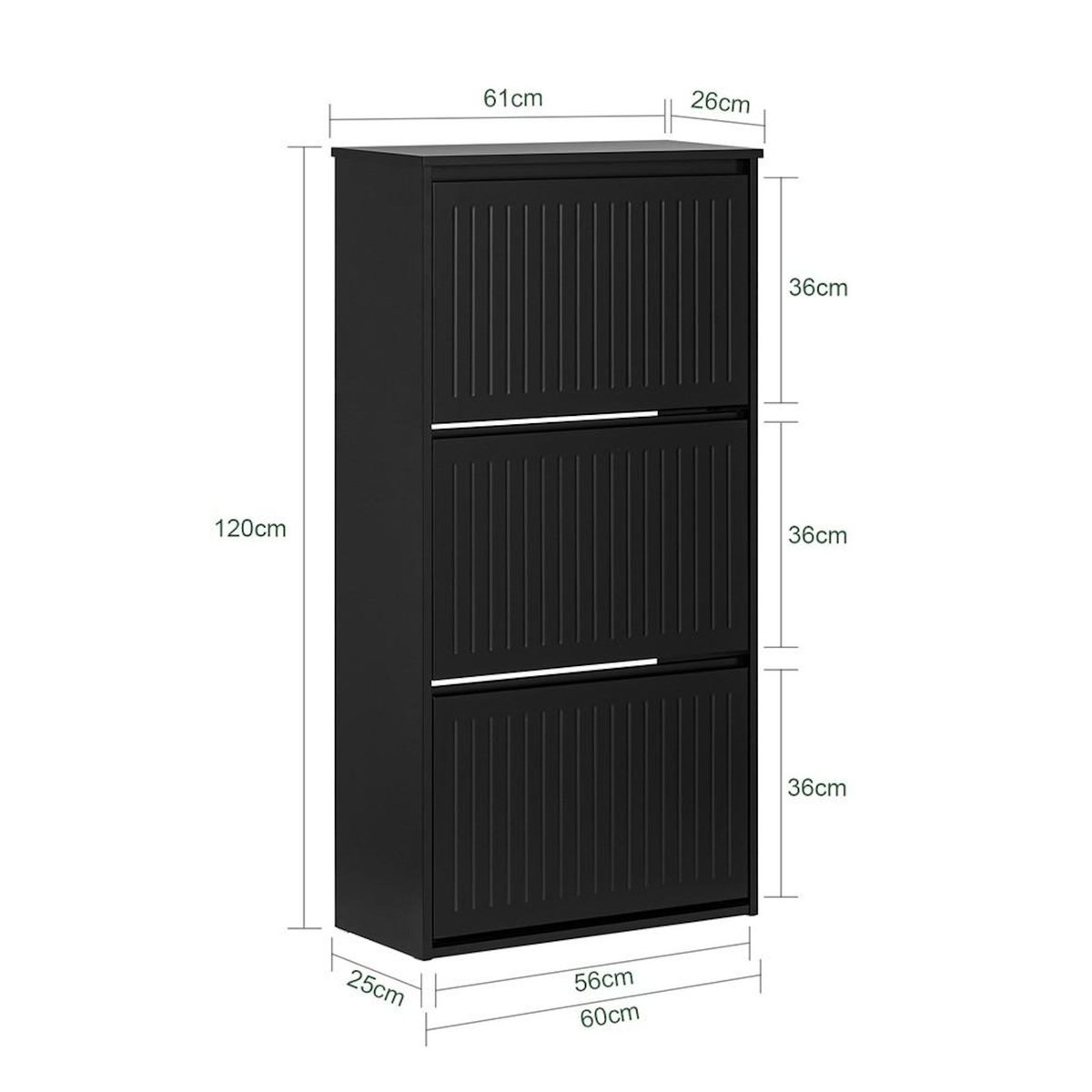 SOBUY SoBuy - Meuble À Chaussures 3 portes - Moderne - FSR165-H