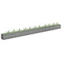 Voir la diapositive 1 : VIDAXL Lit sureleve a gabion Acier galvanise 450x30x30 cm