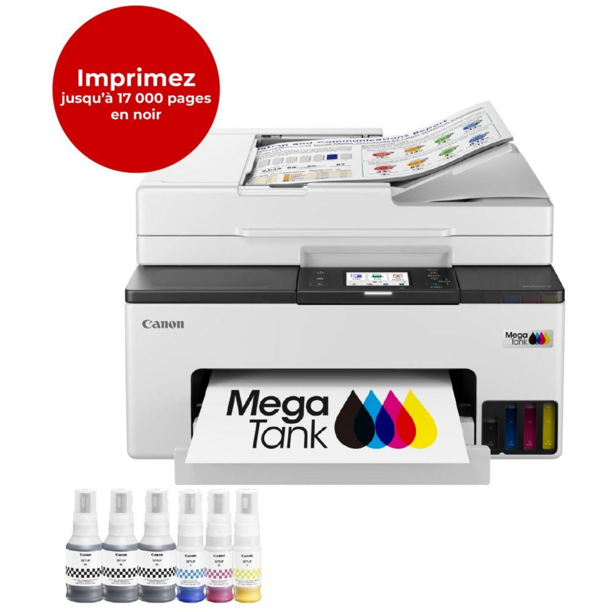 Voir la diapositive 2 : Canon Imprimante jet d'encre maxify gx2051