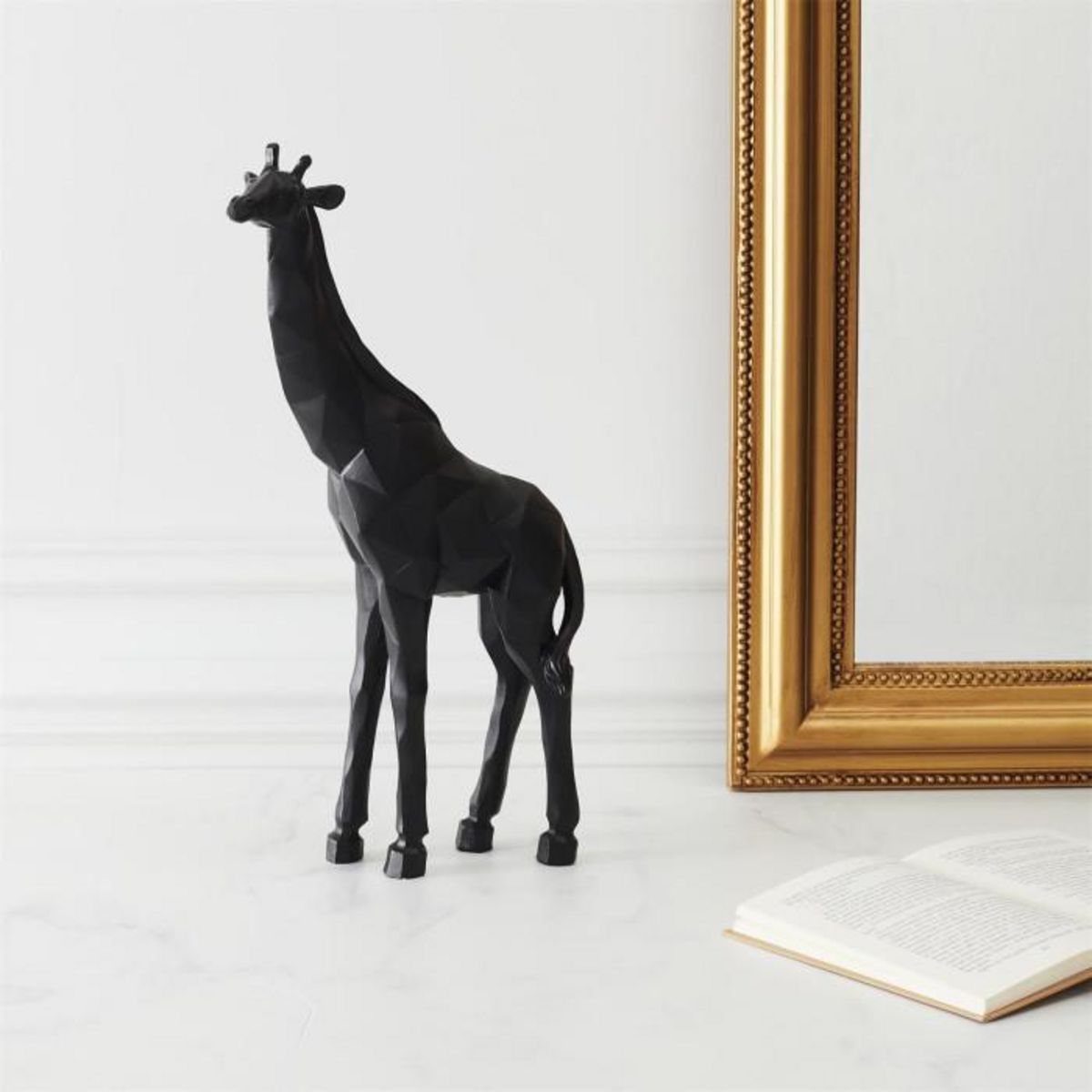 Paris Prix Statuette Déco  Girafe Origami  40cm Noir