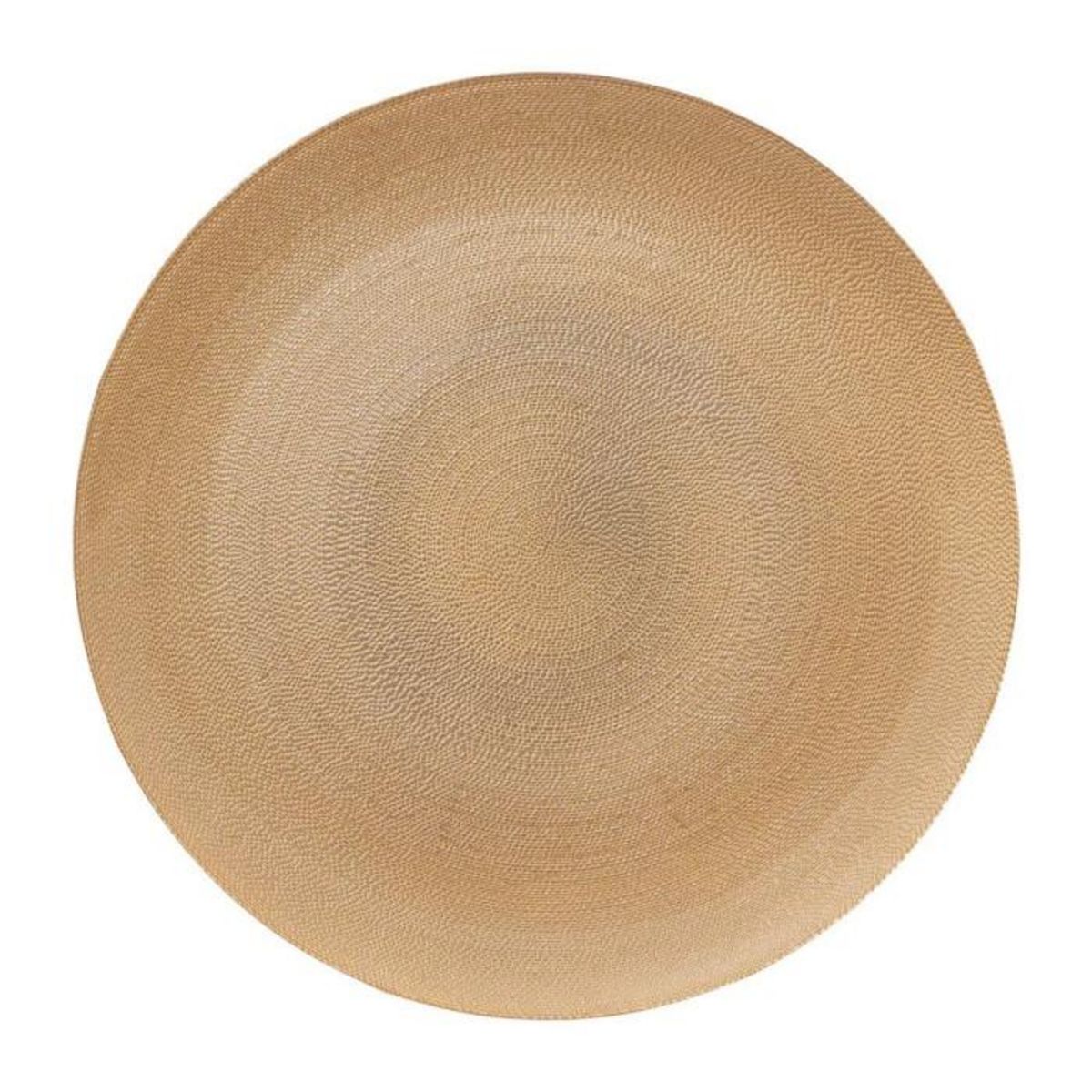 Ensemble de 6 assiettes de présentation et 6 assiettes à pain dorées en