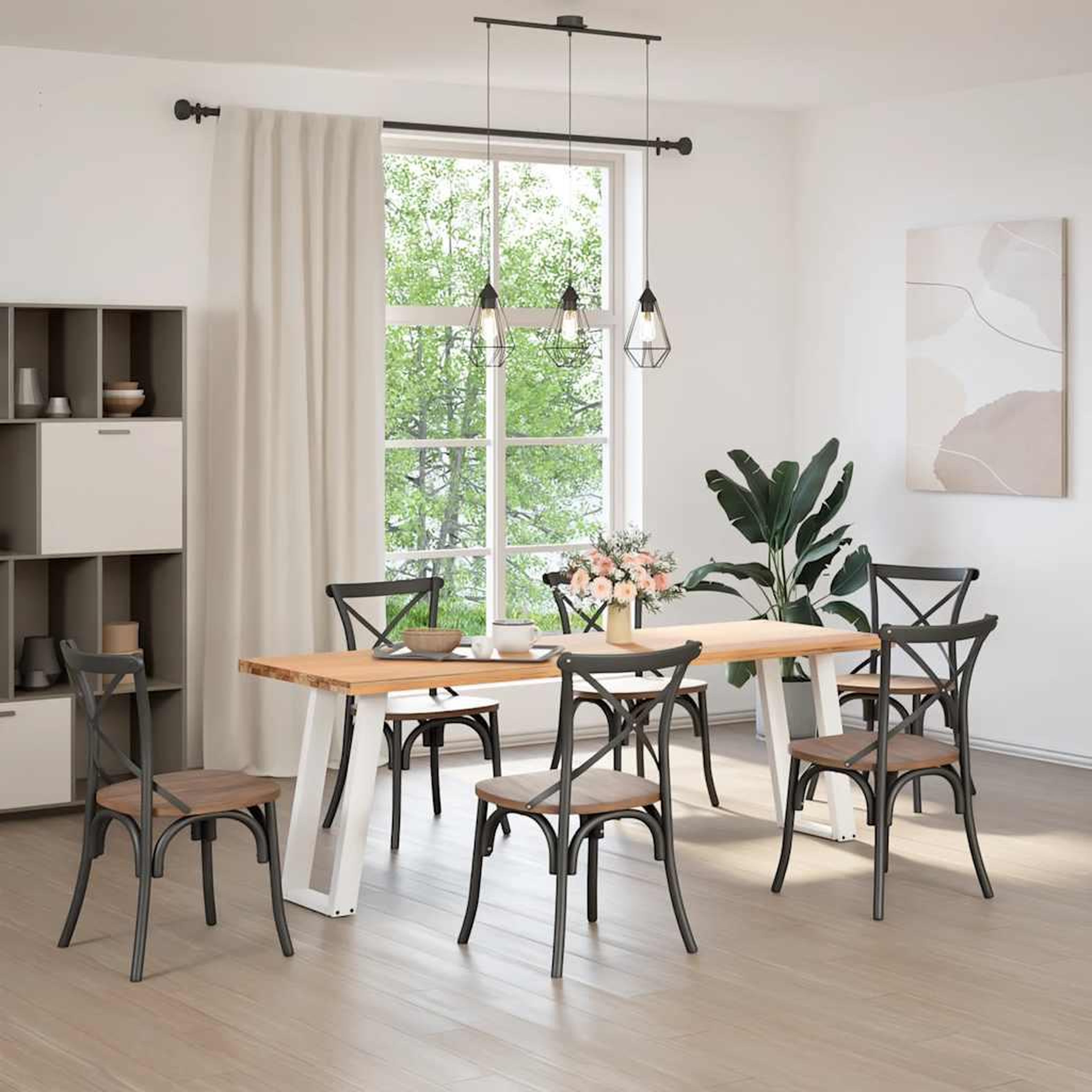 Voir la diapositive 3 : VIDAXL Pieds de table console forme de U 2pcs blanc 28x(72-73)cm acier