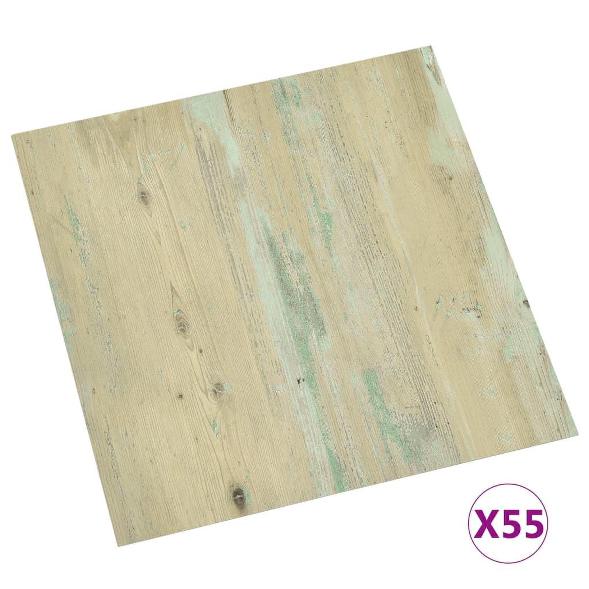 Voir la diapositive 2 : VIDAXL Dalles de plancher autoadhesives 55pcs PVC 5,11 m^2 marron clair