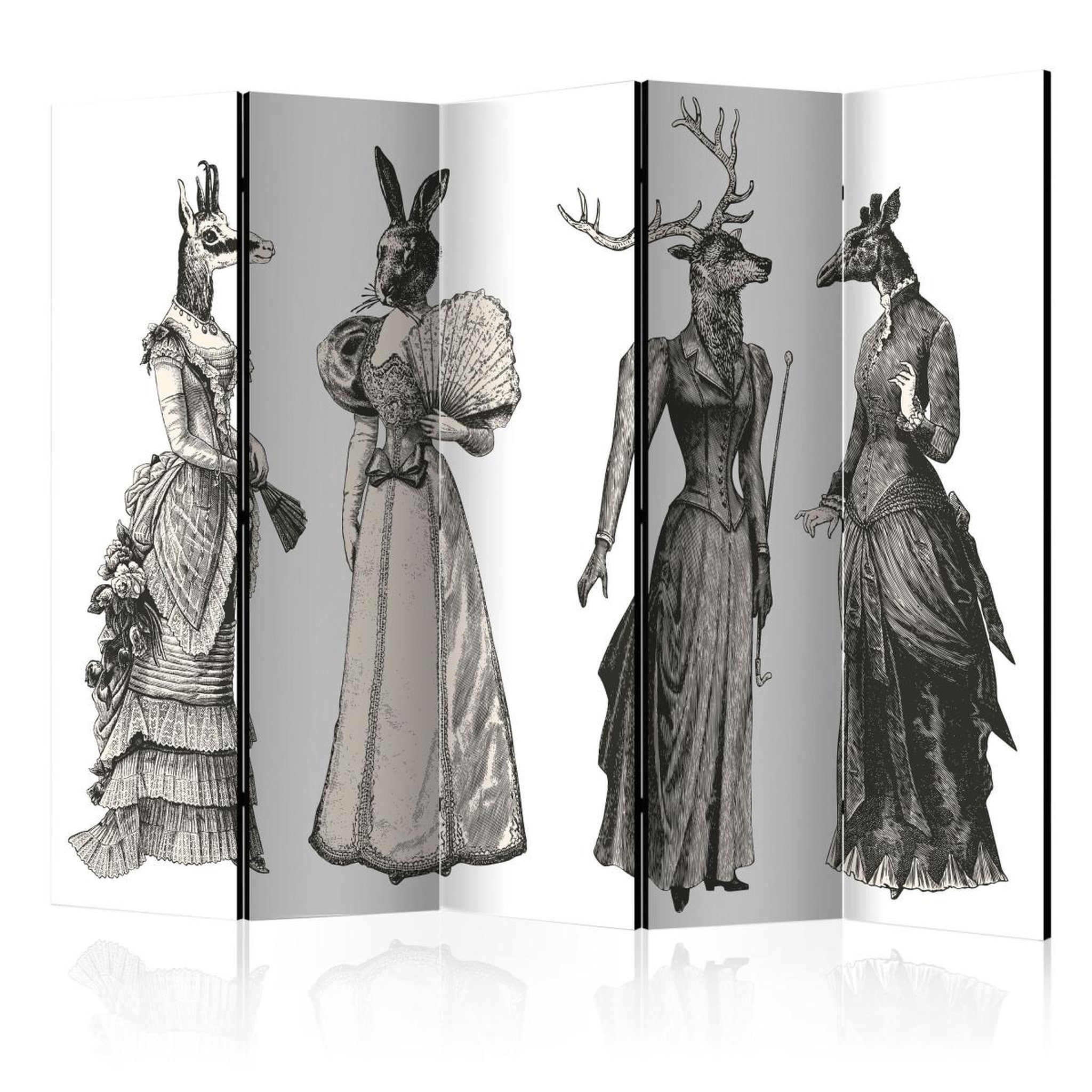 Paris Prix Paravent 5 volets  chic zoo  172x225cm
