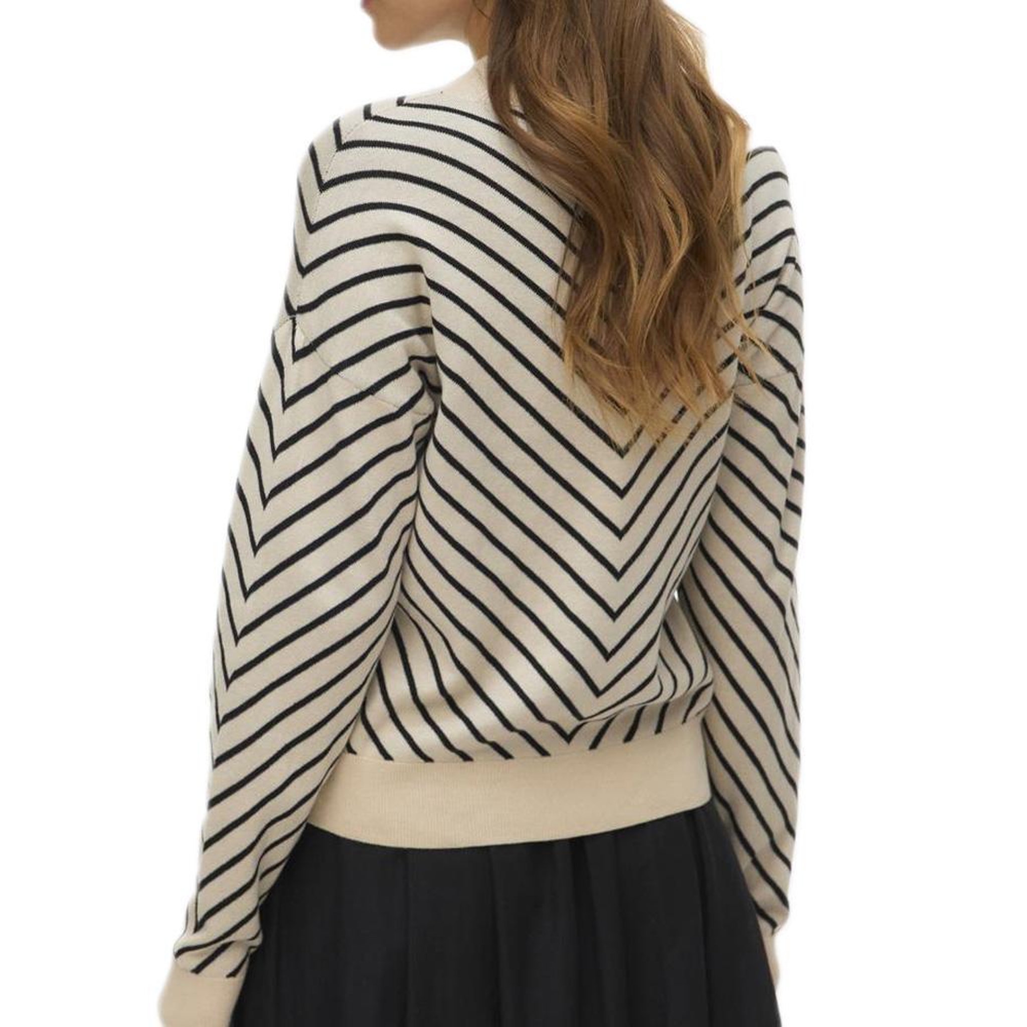Voir la diapositive 2 : Vero Moda Pull Beige/Noir Femme Vero Moda Capricorn
