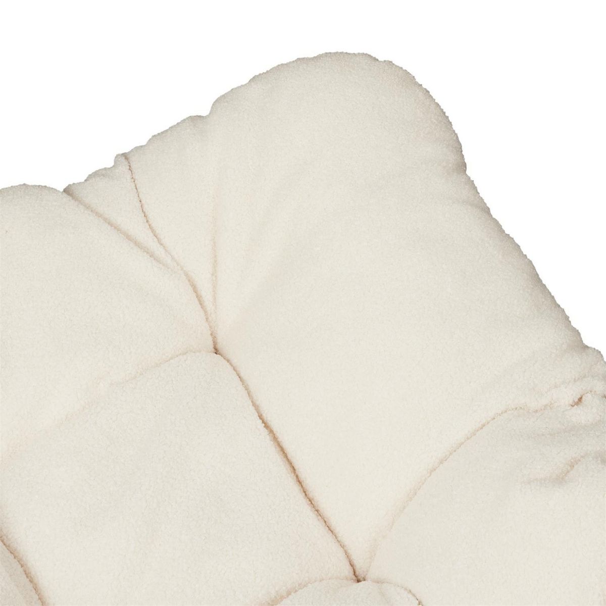 The Home Deco Factory Fauteuil à bascule en bouclette Holen - Blanc