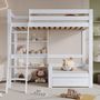Voir la diapositive 2 : MERAX Lit combiné enfant 90x200cm pin coloris blanc