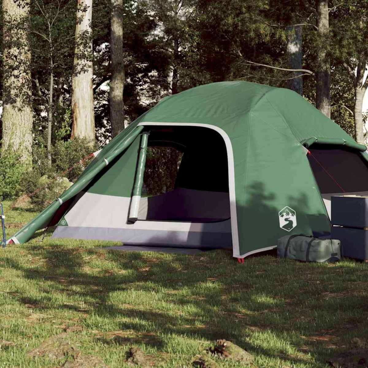 VIDAXL Tente de camping a dome 4 personnes vert impermeable