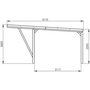 Voir la diapositive 2 : Forest Style Carport toit plat - Bois traité autoclave - 16,5 m² - VICTOR MODERN