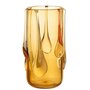 Voir la diapositive 1 : Paris Prix Vase Design en Verre  Drippy  33cm Ambre