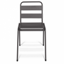 Voir la diapositive 4 : ID MARKET Lot de 6 chaises de jardin VALENCIA en acier mix color gris anthracite, noir et bleu