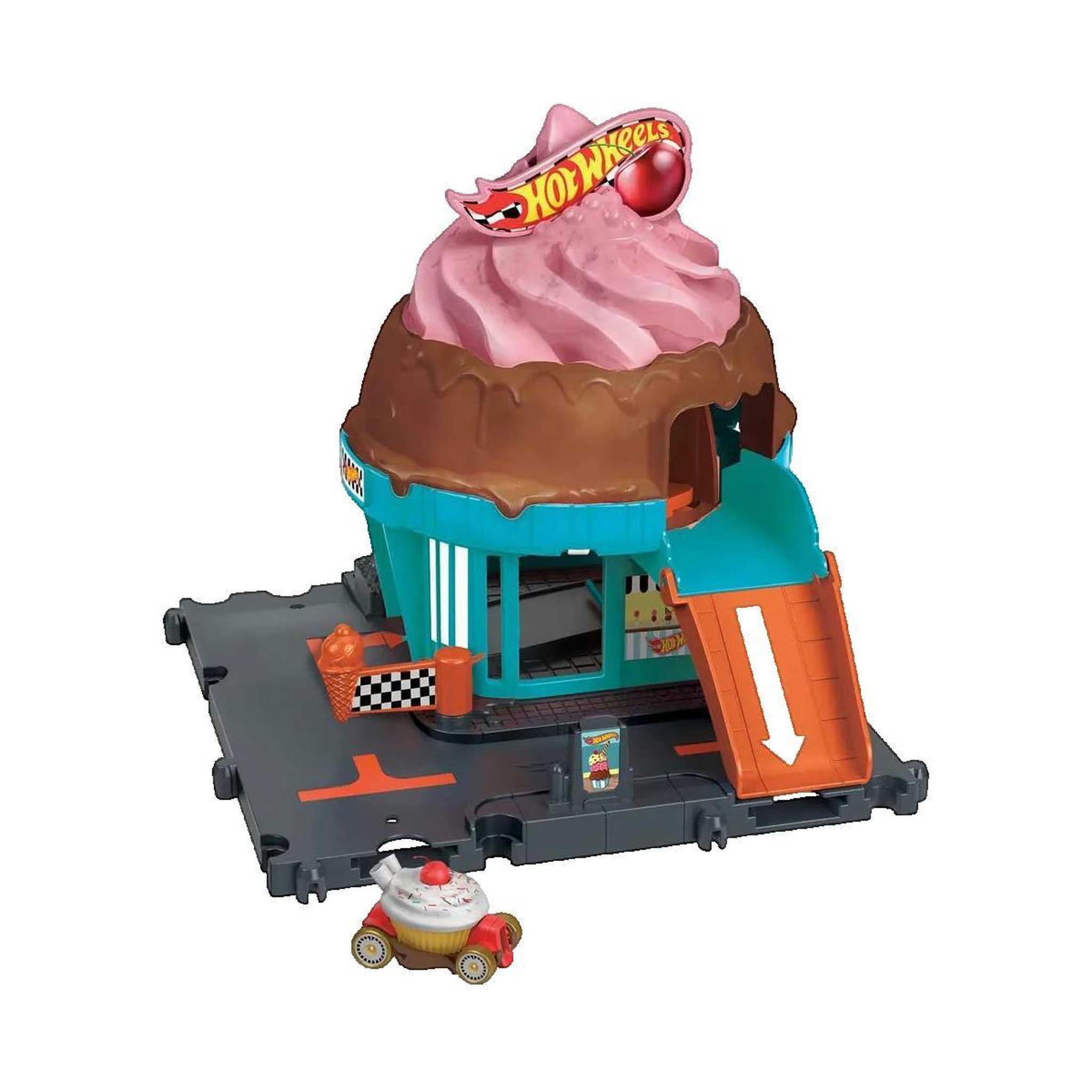 Voir la diapositive 1 : Hot Wheels Ensemble de jouets Hot Wheels multicolore avec rampe et voiture 1:64