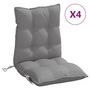 Voir la diapositive 2 : VIDAXL Coussins de chaise a dossier bas lot de 4 gris tissu oxford