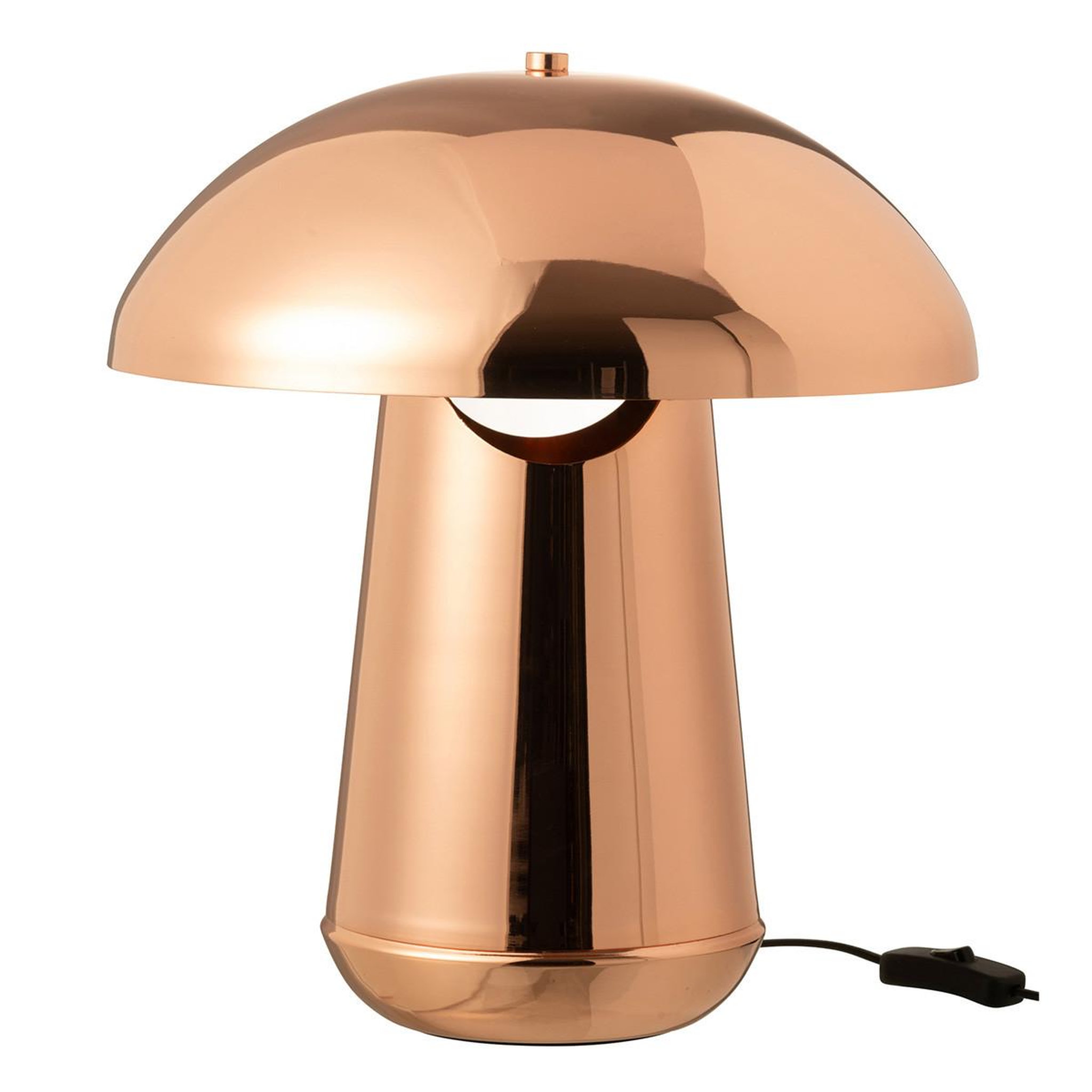 J-LINE Lampe à poser design en métal  champignon  43cm cuivre