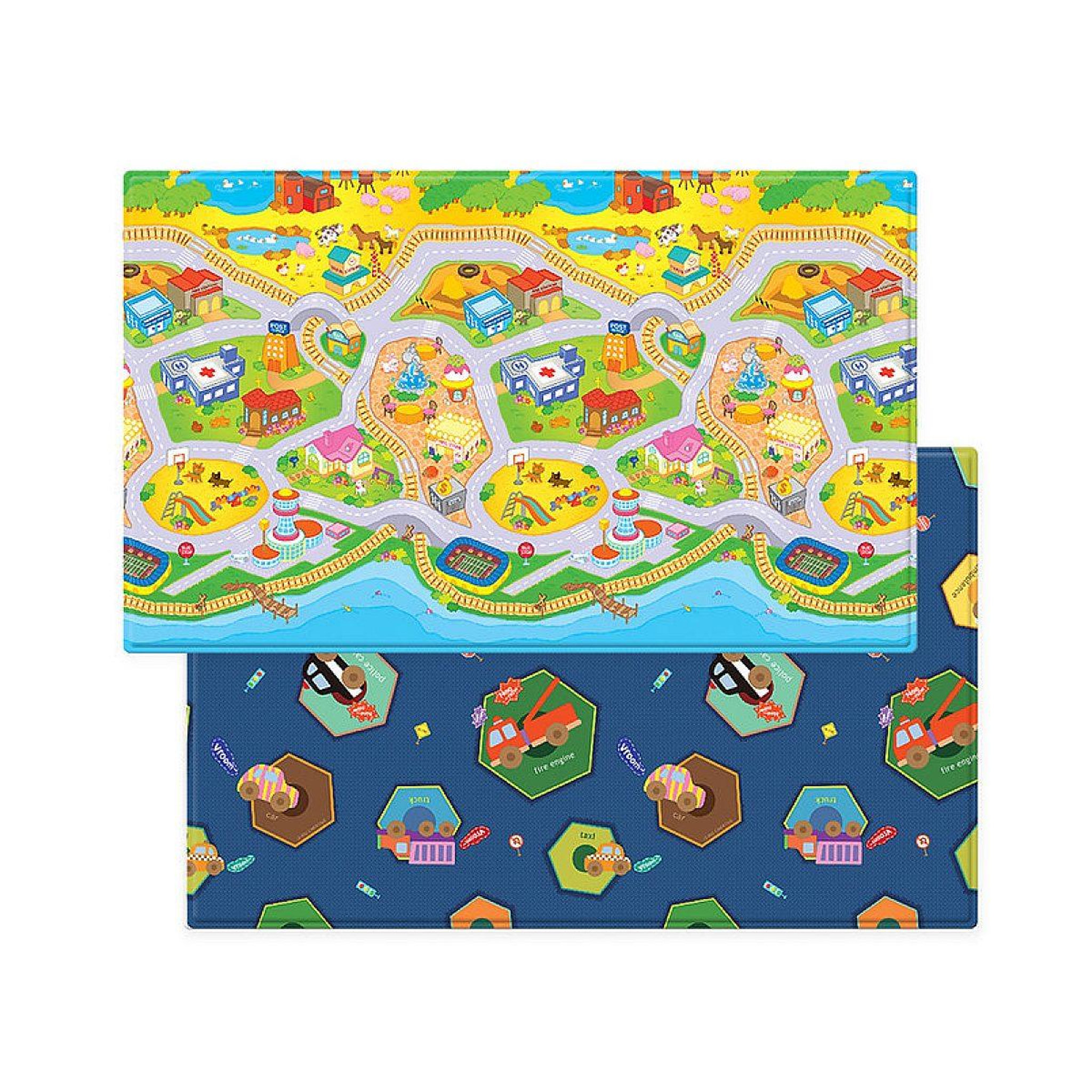 DWINGULER Tapis d'éveil multicolore ma ville