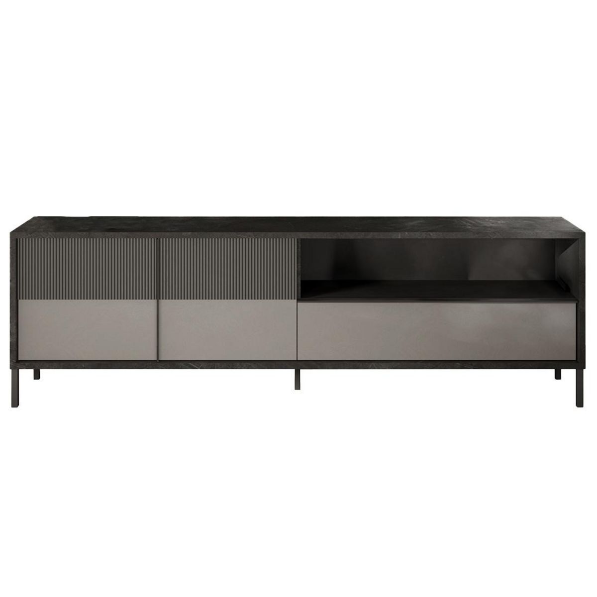 BEST MOBILIER Jules - meuble tv - 2 portes et 1 tiroir - 206 cm