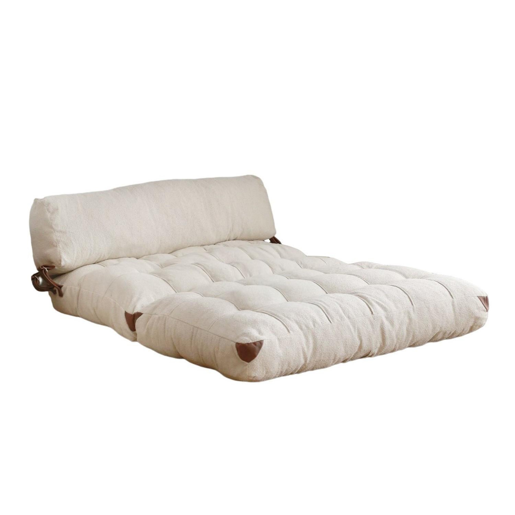 Habitat et Jardin Canapé-lit 2 places en tissu  fold  - 120 x 75 x 79 cm - crème
