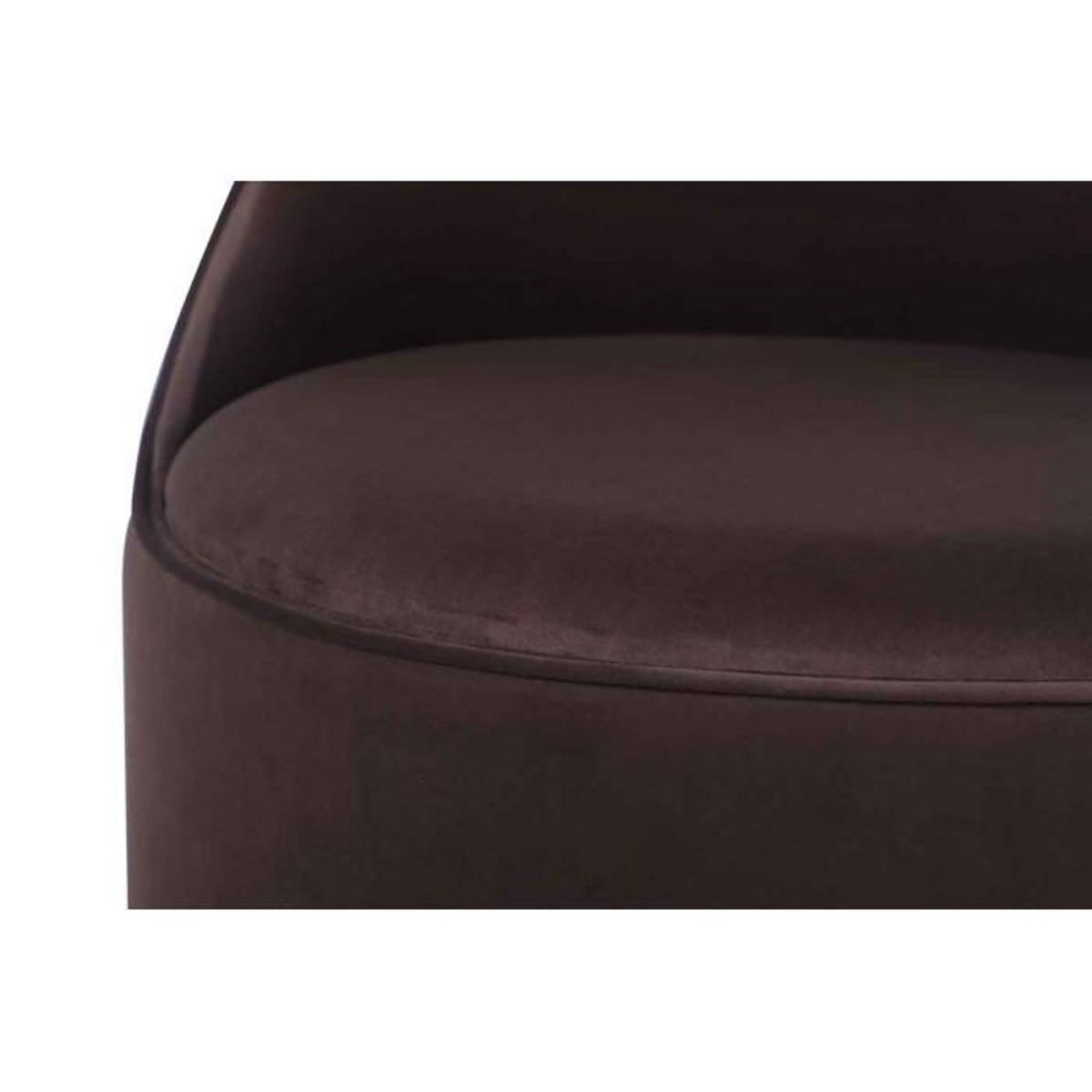 Paris Prix Tabouret Pivotant en Velours  Viktor  68cm Marron